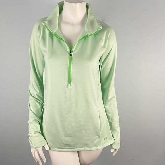 Under Armour Women's ColdGear 1/4 Zip Long Sleeve Thermal Pullover Top - Large - Picture 10 of 12